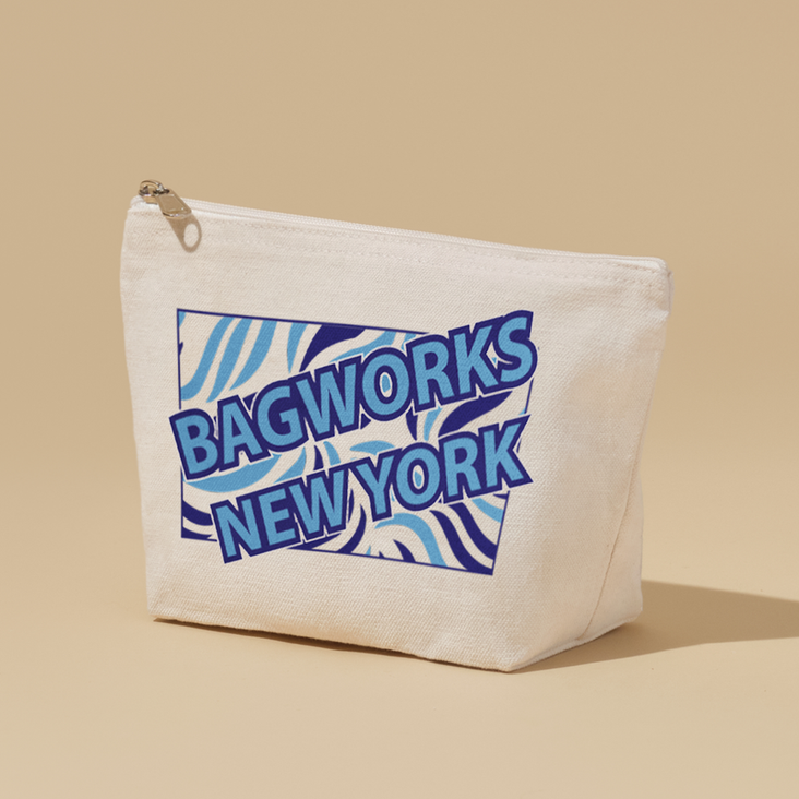 RECYCLED NATURAL BRUSHED CANVAS POUCH