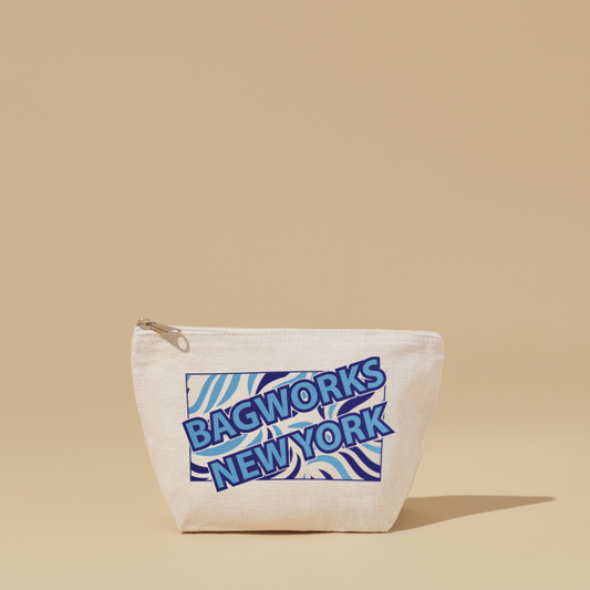 RECYCLED NATURAL BRUSHED CANVAS POUCH