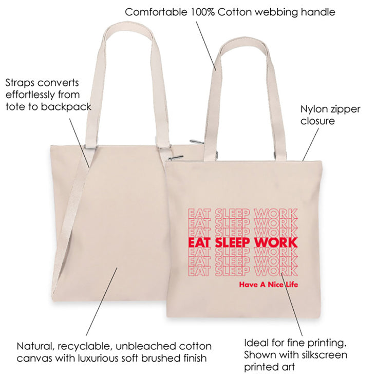 NATURAL BRUSHED CANVAS TOTEPAK™